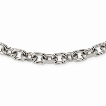 Stainless Steel Polished 8.5mm 24in Cable Chain
