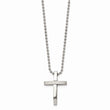 Stainless Steel Cross Pendant 18in Necklace