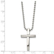 Stainless Steel Cross Pendant 18in Necklace