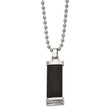 Stainless Steel Polished Black IP w/ Preciosa Crystal Necklace