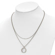 Stainless Steel Polished 2 Strand Twisted Circles 18.5in Necklace