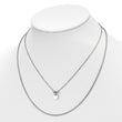 Stainless Steel Polished 2 Strand Small Disc w/1.5in ext 16.5in Necklace