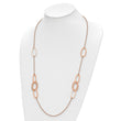 Stainless Steel Polished Rose IP-plated 32in Necklace