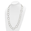 Stainless Steel Polished Circle Link 31.25in Necklace