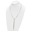 Stainless Steel Polished with Tassel 23.5in Necklace