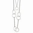 Stainless Steel Polished with Circles 2-Strand 20in Necklace