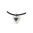 Stainless Steel Enameled Trinity Pendant Necklace