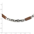 Stainless Steel Brown IP-plated 24in Necklace