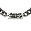 Stainless Steel Antiqued Gothic 24in Necklace