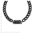 Stainless Steel Antiqued Gothic 24in Necklace