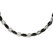 Stainless Steel Black IP plated Fancy 24in Necklace
