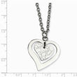 Stainless Steel Heart with extender Necklace