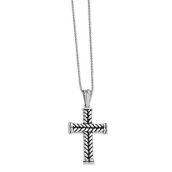 Stainless Steel Black Plated Cross Pendant