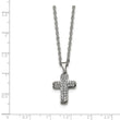 Stainless Steel Crystal Cross Pendant Necklace