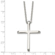 Stainless Steel CZ Cross Pendant Necklace