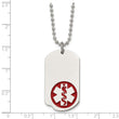 Stainless Steel Small Dog Tag Medical Pendant 23.25in Necklace