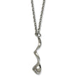 Stainless Steel Fancy Swirl with 2 inch ext Necklace