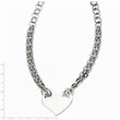 Stainless Steel Polished Heart 20in Necklace