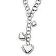 Stainless Steel Polished Hearts 28in Y Necklace