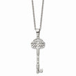 Stainless Steel Fancy Key Pendant Necklace