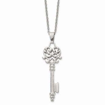 Stainless Steel Key Pendant Necklace