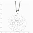 Stainless Steel Fancy Cutout Pendant Necklace