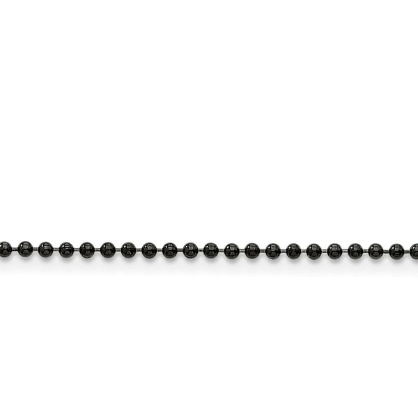 Stainless Steel 2.0mm Black-plated 30in Ball Chain