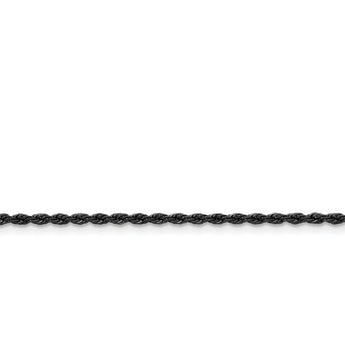 Stainless Steel IP Black-plated 2.4mm 30in Rope Chain