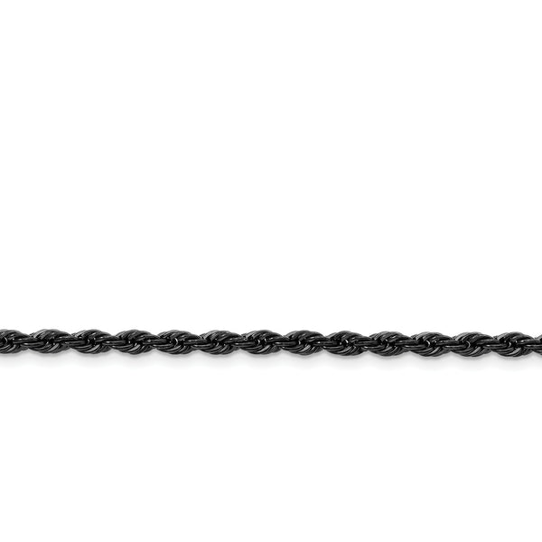 Stainless Steel IP Black-plated 4.0mm 30in Rope Chain