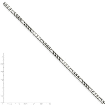 Stainless Steel 5.30mm 24in Figaro Chain