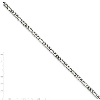 Stainless Steel 6.30mm 24in Figaro Chain