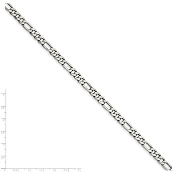 Stainless Steel 6.75mm 24in Figaro Chain