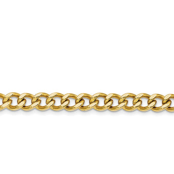 Stainless Steel IP Gold-plated 7.5mm 24in Curb Chain