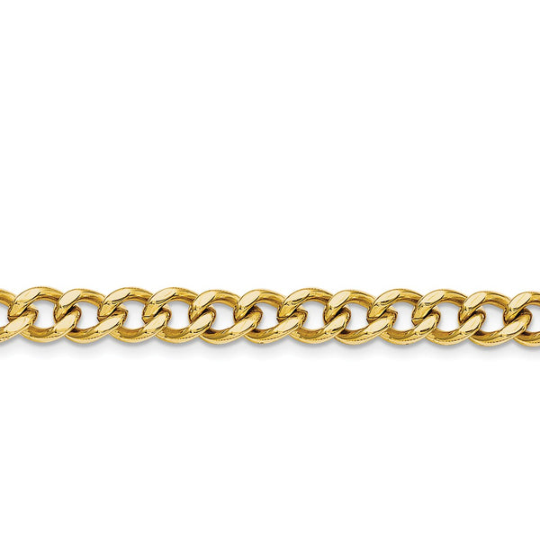 Stainless Steel IP Gold-plated 7.5mm 24in Curb Chain