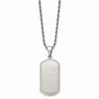 Stainless Steel Laser Cut Dog Tag Pendant Necklace