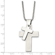 Stainless Steel Polished Crosses Pendant Necklace