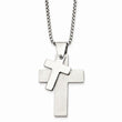 Stainless Steel Polished Crosses Pendant Necklace