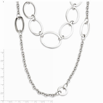 Stainless Steel Multiple Row Circles Necklace
