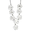 Stainless Steel Polished Flowers 18in Y Necklace