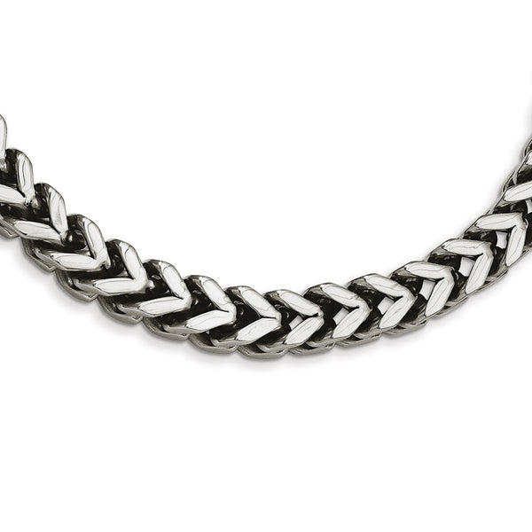 Stainless Steel Heavy Wheat 24in Necklace