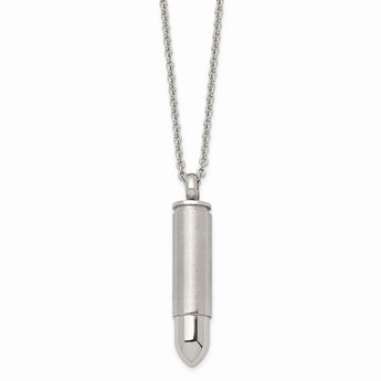 Stainless Steel Bullet 24in Necklace