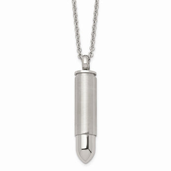 Stainless Steel Bullet 24in Necklace