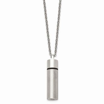 Stainless Steel Capsule 24in Necklace