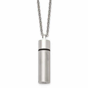 Stainless Steel Capsule 24in Necklace