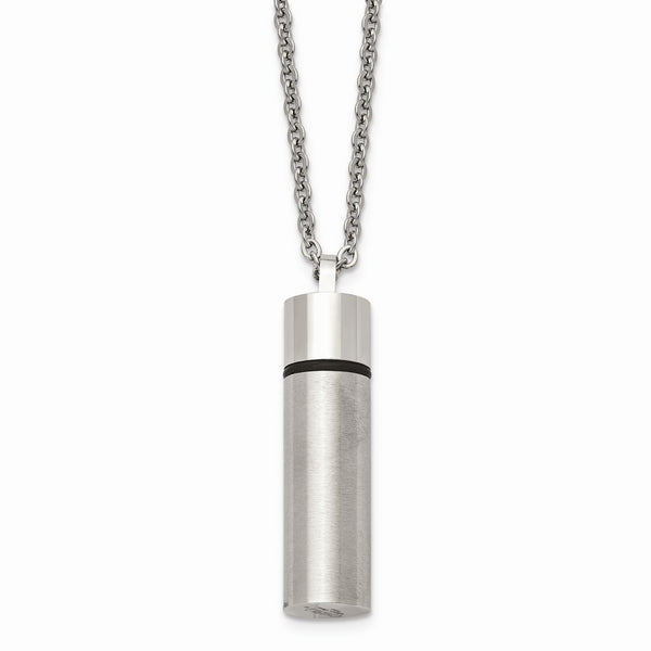 Stainless Steel Capsule 24in Necklace
