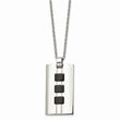 Stainless Steel IP Black-plated Accents 24in Necklace