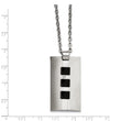 Stainless Steel IP Black-plated Accents 24in Necklace