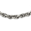 Stainless Steel Polished Oval Link 24in Necklace