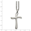 Stainless Steel Polished Fancy Cross Necklace