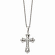 Stainless Steel Black IP-plated Cross Pendant Necklace